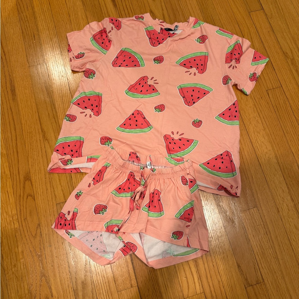 MATERNITY Watermelon Print Kids Pajamas